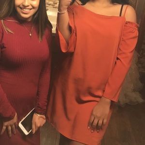 Charlotte Russe burnt orange dress